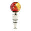 Bottle stopper Cannes -  Red and amber - Original Murano Glass OMG