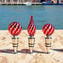 Bouchon de bouteille Cannes rouge - Forme Goutte en Verre de Murano + Boîte