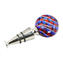 Bottle stopper flat - Cannes - Murano Glass Red and Blue + Box