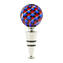 Bottle stopper flat - Cannes - Murano Glass Red and Blue + Box