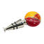Bottle stopper flat - Cannes -  Red and amber - Original Murano Glass OMG