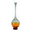 Elegante geblasene Vase – Incalmo Orange – Grau – Original Murano-Glas OMG