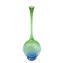 Elegante jarrón soplado - Incalmo Blu - Verde - Cristal de Murano original OMG