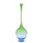 優雅的吹製花瓶 - Incalmo Blu - 綠色 - 原始穆拉諾玻璃 OMG