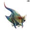Batoidea - Escultura en calcedonia - Cristal de Murano original OMG