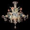 威尼斯枝形吊燈 Gemma 金色和玫瑰色 - Classique - 原始穆拉諾玻璃