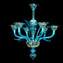 Венецианская люстра - Эрвин голубой - муранское стекло
