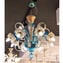 Lámpara veneciana - azul claro y dorado - Cristal de Murano