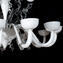 Lampadario Oresolo - Bianco con decori cristallo - Vetro di Murano