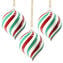Lot de 3 boules de Noël torsadées - Italie - Verre de Murano original OMG