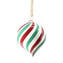 Lot de 3 boules de Noël torsadées - Italie - Verre de Murano original OMG
