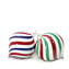 set di 3 Palle di Natale - Twisted  blu e rosso - Vetro di Murano Originale OMG