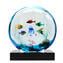 Escultura de aquário - com peixes tropicais - vidro Murano original OMG