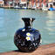 Schwarze Vase mit Murrine – Original Murano-Glas OMG