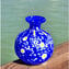 Vase Bleu avec murrine - Verre de Murano Original OMG