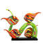Аквариумная скульптура с тропическими рыбками и кораллами - муранское стекло OMG Original