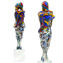 Скульптура влюбленных - Миллефиори Микс цвета и серебра - Original Murano Glass OMG