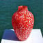 Amphora - Vaso Soffiato rosso - Original Murano Glass