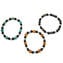 Armband für Herren – Schwarze Perlen mit Avventurina – Original Murano-Glas OMG