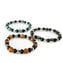 Bracelet for Man - Amber beads with Avventurina - Original Murano Glass OMG
