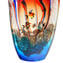 Florero Acuario - Puesta de sol- con peces tropicales - Cristal de Murano original OMG