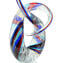 Sculpture Love Knot - Tiges multicolores et argent - Verre de Murano original OMG