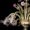 Lámpara de araña veneciana - Rosetto Floreale - Flores rosas - Cristal de Murano original