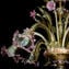 Lustre vénitien - Rosetto Floreale - Fleurs roses - Verre de Murano original
