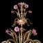 Venezianischer Kronleuchter – Rosetto Floreale – Rosa Blumen – Original Murano-Glas
