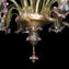 Lustre veneziano - Rosetto Floreale - Flores rosa - Vidro Murano Original