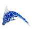 Figurine de dauphin - Sommerso bleu - Verre de Murano original OMG