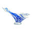 Papero in volo figurina - Blu sommerso - vetro di Murano