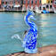 Estatueta de Pato - Sommerso Azul - Vidro Murano Original OMG