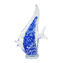 تمثال سمكة - أزرق سومرسو - زجاج مورانو أصلي OMG