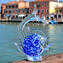 Pesce figurina - Biron - Blu sommerso - vetro di Murano