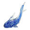 Estatueta de tubarão - Blue Sommerso - Vidro Murano original OMG