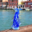 Estatueta de pinguim - Blue Sommerso - Vidro Murano original OMG