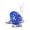 Chiocciola figurina - Blu sommerso - vetro di Murano