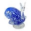 Estatueta de caracol - Blue Sommerso - Vidro Murano original OMG