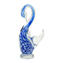 Cigno figurina - Blu sommerso - vetro di Murano