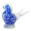 Figurine Moineau - Sommerso Bleu - Verre de Murano original OMG