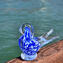 Estatueta de pardal - Blue Sommerso - Vidro Murano original OMG