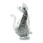 고양이 조각상 - 은박이 달린 솜메르소 - Orginal Murano Glass OMG