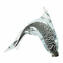 Figura de delfín - Sommerso con pan de plata - Cristal de Murano original OMG