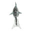 Figurine de dauphin - Sommerso avec feuille d'argent - Verre de Murano original OMG