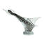 Estatueta de pato voador - Sommerso com folha de prata - Vidro Murano original OMG