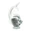 Pesce  figurina - Sommerso con foglia argento - vetro di Murano