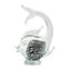 Pesce  figurina - Sommerso con foglia argento - vetro di Murano
