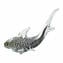تمثال سمكة القرش - سومرسو مع ورقة فضية - زجاج مورانو الأصلي OMG