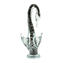 Estatueta de cisne - Sommerso com folha de prata - Vidro Murano original OMG